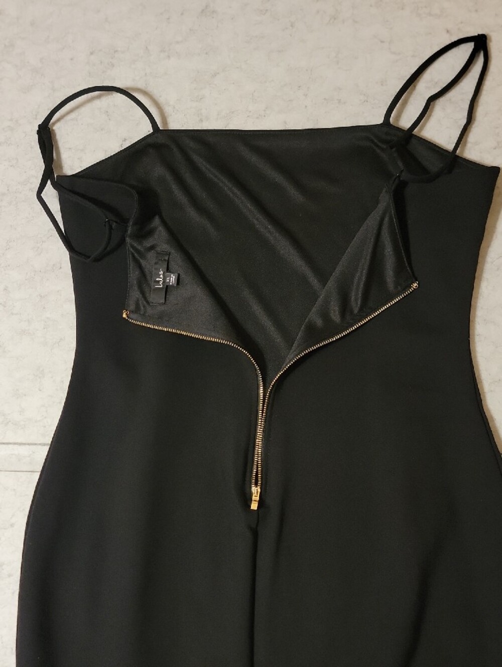 Lulus Paulina Black Bodycon Midi Cocktail Dress Square Neck Spaghetti Strap XL - Picture 8 of 16